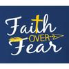 Go All Out XX-Large Royal Blue Adult Faith Over Fear Cross & Arrow T-Shirt view 4