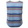 Youstar Stripe Pattern French Terry Sleeveless Top Blue Size S view 2