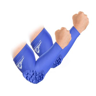 Bucwild Sports Padded Elbow Arm Sleeves for Basketball Football Volleyball Youth & Adult Size Pads (1 Pair)