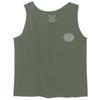 0058. American Flag Thin Red Line Firefighter Support Seal Men's Fitted Tank Top (Olive, X-Large) view 2