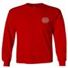0058. American Flag Thin Red Line Firefighter Support Seal Men's Long Sleeve t Shirt (Red, X-Large) view 2