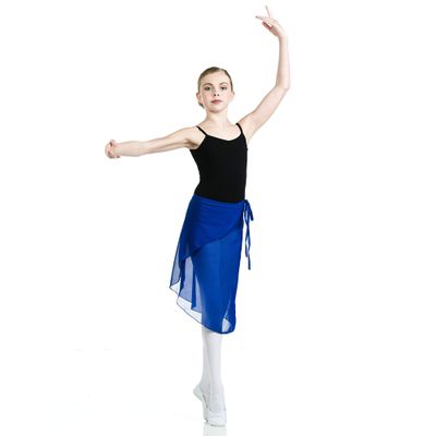 Danzcue Adult Wrap Ballet Dance Skirt, Royal, M-L-Adult
