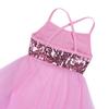 Agoky Girls Sequined Ballerina Costume Camisole Ballet Dance Gymnastics Leotard Tutu Dress Pink 3-4 view 4