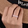Egnaro Women's Bridal Rings Sets, Thin and Stackable Rubber Rings Women Wedding Bands - 2.5mm Width - 1.8mm Thick view 4