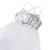 Agoky Girls Sequined Ballerina Costume Camisole Ballet Dance Gymnastics Leotard Tutu Dress Ivory 8-10 view 3