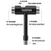Vanpro skateboard tools skate tool all in oneUsed for installation and maintenance of various skateboards and roller skatesetc.(Snow Black, Pack of 1) view 2