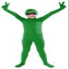 Full Bodysuit Kids Open Face Costume Spandex Stretch Zentai Child Suit (Large, Green) view 1