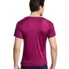 LingDooo Mens Silk T Shirt Soft Undershirt Summer Comfort Breathable Tee Workout Top Casual Sleep Wear No Shrink,Great Gift (S(Tag L), V-Wine) view 2