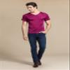 LingDooo Mens Silk T Shirt Soft Undershirt Summer Comfort Breathable Tee Workout Top Casual Sleep Wear No Shrink,Great Gift (S(Tag L), V-Wine) view 4