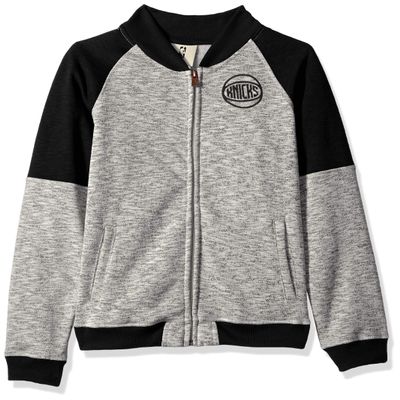 NBA by Outerstuff NBA Youth Boys New York Knicks "Game Changer" Full Zip Jacket, Heather Grey, Youth Medium(10-12)