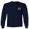 0058. American Flag Thin Red Line Firefighter Support Seal Men's Long Sleeve t Shirt (Characol, 2X Large) view 2