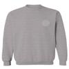 0058. American Flag Thin Red Line Firefighter Support Seal Men's Crewneck Sweatshirt (Light Gray X-Large) view 2