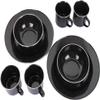 A. Blchl Durable Enamel Camping Dinner Set (Black, 4 Sets) view 2