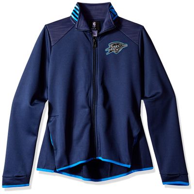 NBA by Outerstuff NBA Youth Girls Oklahoma City Thunder Aviator Full Zip Jacket, Dark Navy, Youth Medium(10-12)