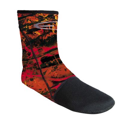Epsealon Fusion PowerTex Socks/Dive Booties, 3mm Spearfishing Freediving Diving Socks for Men or Women (Red Fusion, Large)