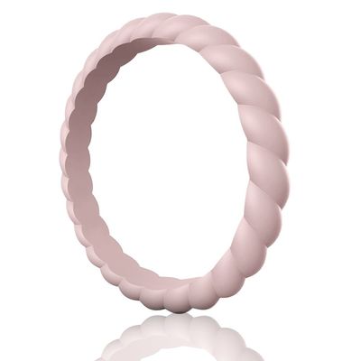 Egnaro Women's Bridal Rings Sets, Thin and Stackable Rubber Rings Women Wedding Bands - 2.5mm Width - 1.8mm Thick