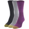 GOLDTOE Women's Ultra Soft Texture Crew Socks, 3 Pairs, Raspberry/Cinder/Black, Shoe Size: 6-9 view 1