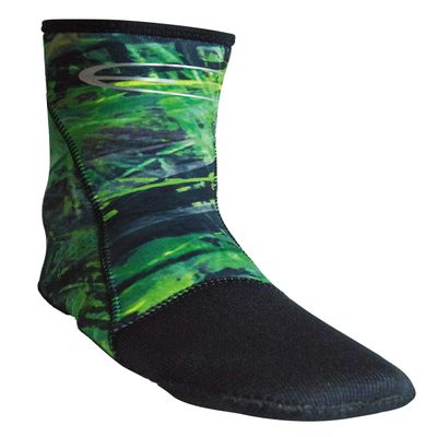 Epsealon Fusion PowerTex Socks/Dive Booties, 3mm Spearfishing Freediving Diving Socks for Men or Women (Green Fusion, Small)