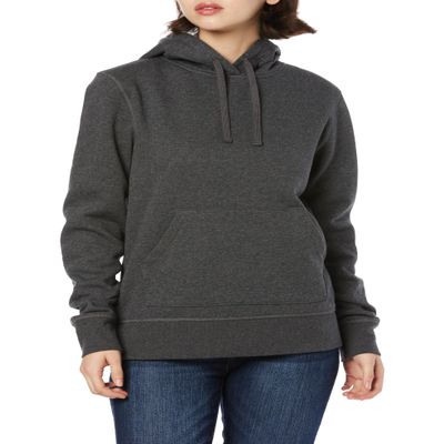 Amazon Essentials Women's Regular-Fit Brushed Back Fleece Pullover Hoodie (Available in Plus Size), Charcoal Heather, XX-Large