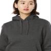 Amazon Essentials Women's Regular-Fit Brushed Back Fleece Pullover Hoodie (Available in Plus Size), Charcoal Heather, XX-Large view 3