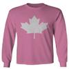 0086. Canada Flag Maple Leaf Canadian Pride Retro Vintage Style Men's Long Sleeve t Shirt (Pink X-Large) view 1