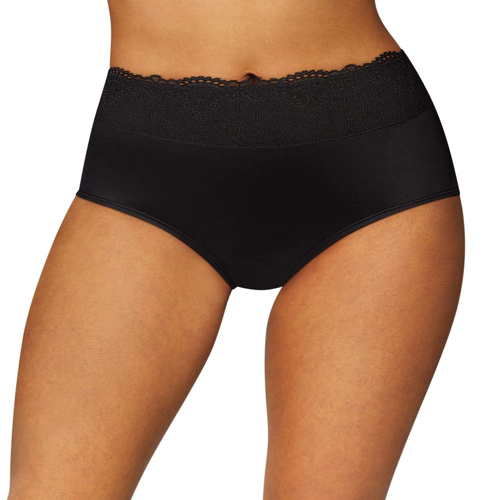 Bali Womens Passion For Comfort Panty Briefs, Black Lace, Medium US
