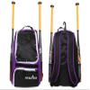 Athletico Baseball Bat Bag - Backpack for Baseball, T-Ball & Softball Equipment & Gear for Youth and Adults | Holds Bat, Helmet, Glove, & Shoes |Shoe Compartment & Fence Hook (Purple) view 4