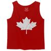 0086. Canada Flag Maple Leaf Canadian Pride Retro Vintage Style Men's Tank Top (Red, Large) view 1