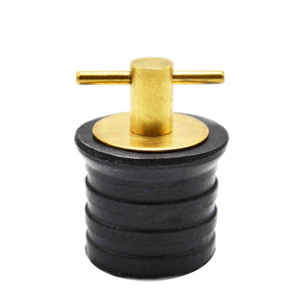MARINE CITY Brass Drain Plug with Neoprene Seal  Rust-Proof, Corrosion-Resistant, Waterproof, 1-1/4 Size, Ideal for Boats, Yachts, Kayaks, Marines (Pack of 1)