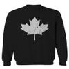 0086. Canada Flag Maple Leaf Canadian Pride Retro Vintage Style Men's Crewneck Sweatshirt (Black Small) view 1