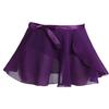 Agoky Girls Ballerina Ballet Dance Gymnastics Gym Leotard Tutu Dress Long Sleeves Dark Purple 8-10 view 3