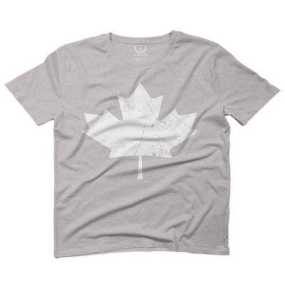 0086. Canada Flag Maple Leaf Canadian Pride Retro Vintage Style for Men T Shirt (Light Gray 2X-Large)