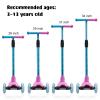 3 Wheel Scooter for Kids, Kids Scooter with Light Up Wheels, Sturdy Deck Design, and 4 Height Adjustable Suitable for Kid Ages 3-12 view 4