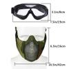 AOUTACC Airsoft Protective Gear Set, Half Face Mesh Mask with Ear Protection and Tactical Goggles for Adult Men Women BBS Paintball Shooting CS Survival Games Cosplay (Camo) view 2