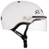 S1 Lifer Visor Helmet Gen 2 for Skateboarding, BMX, and Roller Skating - EPS Fusion Foam, CPSC & ASTM Certified - White Gloss w/Clear Visor XXX-Large (23.5") view 2