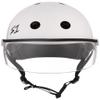 S1 Lifer Visor Helmet Gen 2 for Skateboarding, BMX, and Roller Skating - EPS Fusion Foam, CPSC & ASTM Certified - White Gloss w/Clear Visor XXX-Large (23.5") view 3