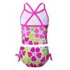 FEESHOW Big Girls Youth Tie-Dye Two Piece Tankini Swimsuit Halter Bathing Suit Tank Top with Triangle Brefs Rose Floral 14 view 2