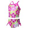 FEESHOW Big Girls Youth Tie-Dye Two Piece Tankini Swimsuit Halter Bathing Suit Tank Top with Triangle Brefs Rose Floral 14 view 3