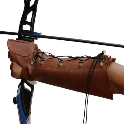 Nachvorn Handmade Leather Arm Guard Bow Hand Shooting Glove Brown