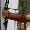 Nachvorn Handmade Leather Arm Guard Bow Hand Shooting Glove Brown view 3