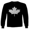 0086. Canada Flag Maple Leaf Canadian Pride Retro Vintage Style Men's Long Sleeve t Shirt (Black, Small) view 1