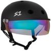 S1 Lifer Visor Helmet Gen 2 for Skateboarding, BMX, and Roller Skating - EPS Fusion Foam, CPSC & ASTM Certified - Black Matte w/Iridium Visor Medium (21.5") view 1