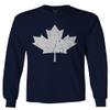 0086. Canada Flag Maple Leaf Canadian Pride Retro Vintage Style Men's Long Sleeve t Shirt (Characol, 2X Large) view 1