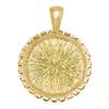 Realig Mother Teresa Christian Round Medal Gold Tone Pendant with Rhinestones view 2