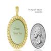 Realig Mother Teresa Christian Round Medal Gold Tone Pendant with Rhinestones view 3