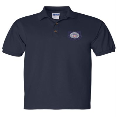 ALLNTRENDS Men's Polo T Shirt Coast Guard Embroidered USCG Top USA Embroidery (XL, Navy Blue)