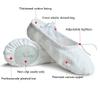Nexete Ballet Shoes Slippers Classic Canvas Split-Sole Dance Slippers for Toddler Kid Girl Boy Women (Women EU 43/10 M US, White) view 3