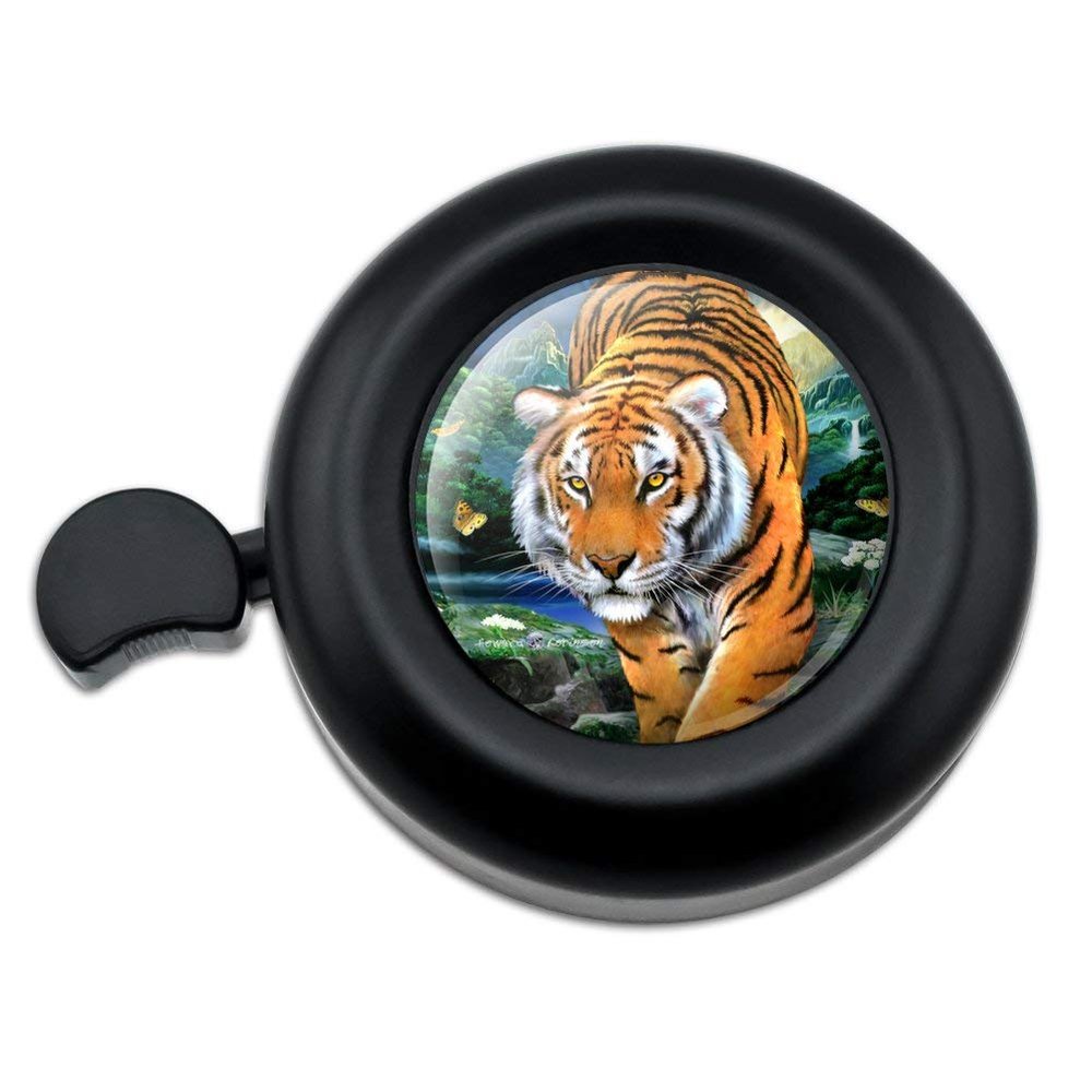 GRAPHICS & MORE Tiger Stalking at Sunset Butterflies Bicycle Handlebar Bike Bell