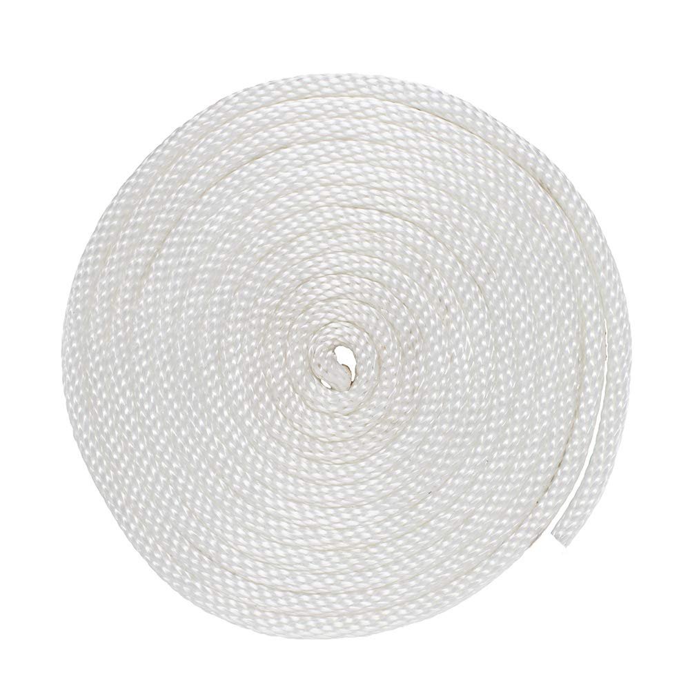 Solid Braid Nylon Rope - 1/2 Inch x 100 Feet - White