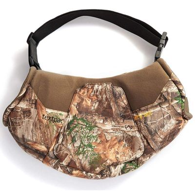 HOT SHOT Mens Camo Shaped Textpac Hand Muff  Insulated Warmer, Realtree Edge, Outdoor Hunting Camouflage